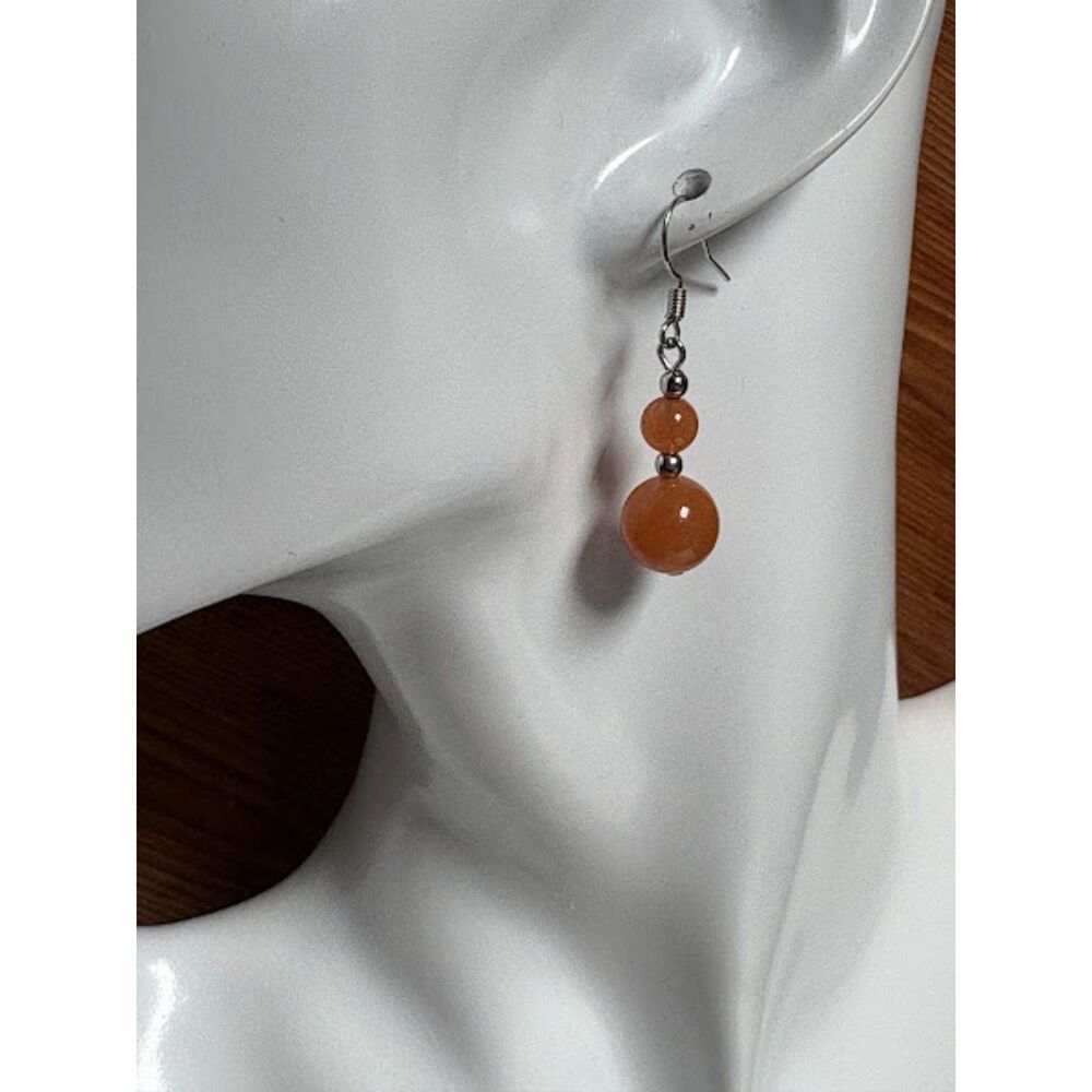 Genuine Stone Aventurine Earrings
